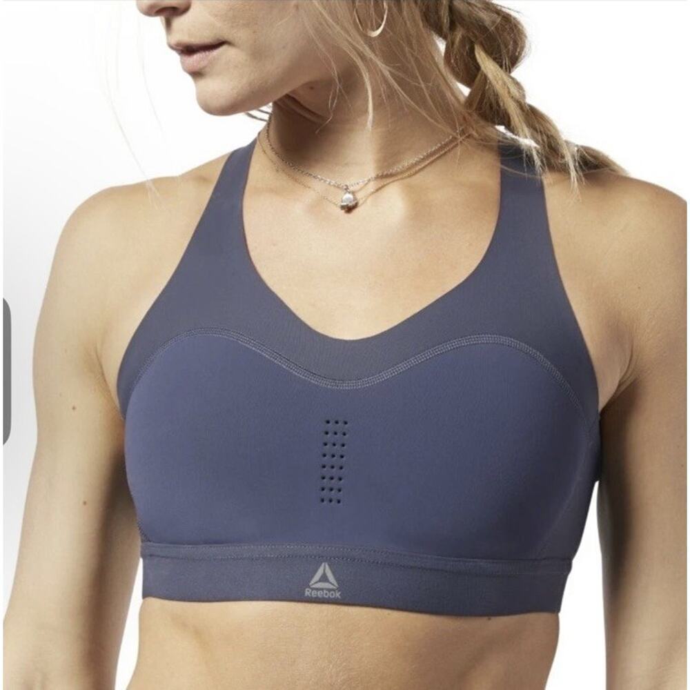 Reebok Puremove Workout Sports Bra, Navy/Orange Size XS/S $60